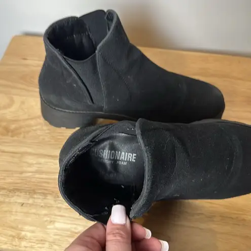 Cushionare Cushionaire Women’s Black Portia Lug Bootie Faux Suede size 9M