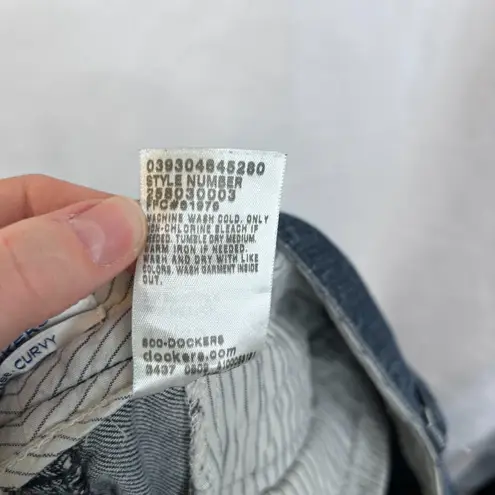 Dockers Mid Rise Curvy Flare Denim Jeans Retro Size 4 Medium