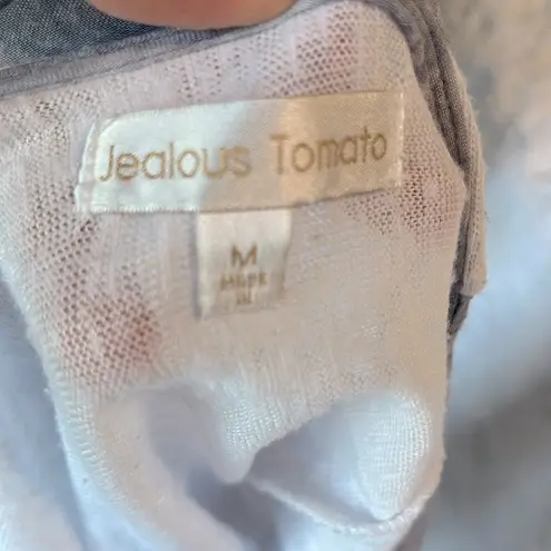 Jealous Tomato Top Partial Open Ladder White Flowy