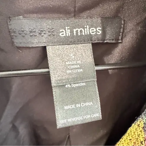 Ali Miles Abstract Print 3/4 Sleeve Knit Jacket Artsy Lagenlook Small