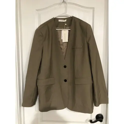 Commense Women's Business Casual Blazer Two Button Long Sleeve Camel XL NWT Tan