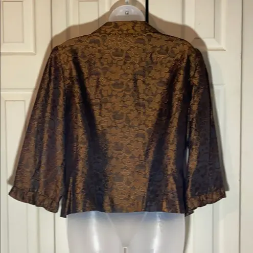 Maggy London  Vintage 1990s Bronze Metallic Blazer 14