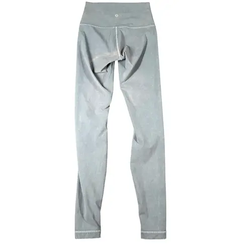 Lululemon Womens 2 Blue Wunder Under Gym Yoga Low Rise Stretch Leggings Long