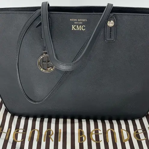 Henri Bendel Aunthentic Black Large Tote Handbag Gold Hardware W/Dust Bag