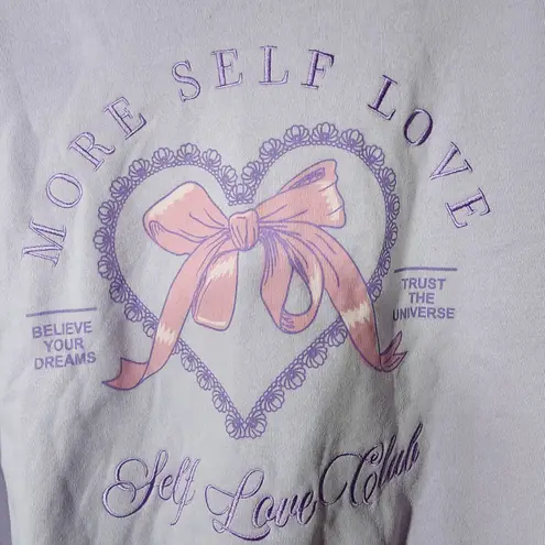 Zoe & Liv Purple Sweatshirt ''More self love'' women's small by Zoe Liv