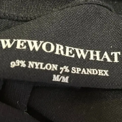 We Wore What Women's Black High Rise Yoga Workout Athletic Leggings Pants Size M