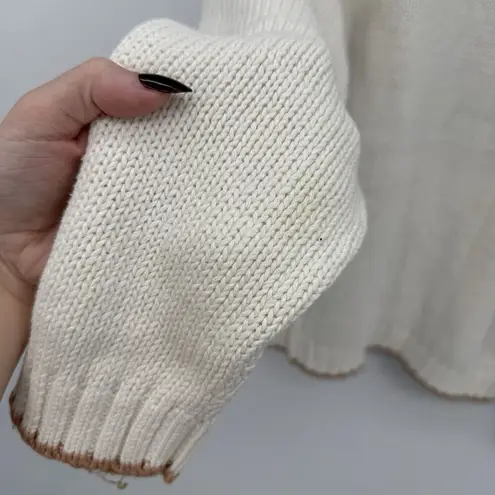 Beldoch Popper Vintage Floral Granny Chic Knit Cotton Sweater Size Medium Black