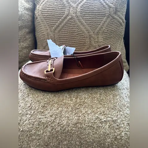 Aerosoles ❤️🤎NWT Mocasin  Brown Loafers with Gold Accents🧡🤎