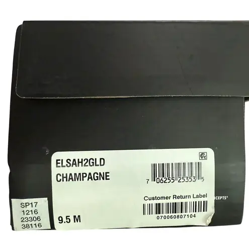 Inc International Concepts Womens Elsah2 Fabric Open Toe Slide Flats Champagne Silver Size 9.5