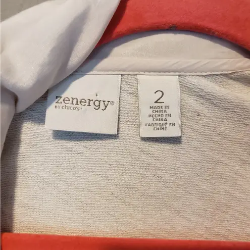 CHICO'S Floral Embroidered Cream Cardigan Size 2 which equals to a LG Black