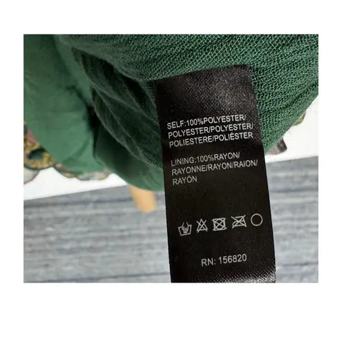 Allison New York Floral Mini Dress Sheer Small Long Sleeves Boho Holiday NWT Green Size undefined