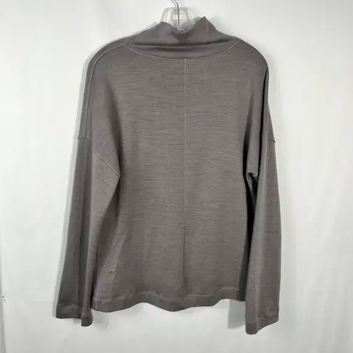 Lululemon Principal Dancer Lunar Rock Gray Mock Funnel Neck Long Sleeve Top 2