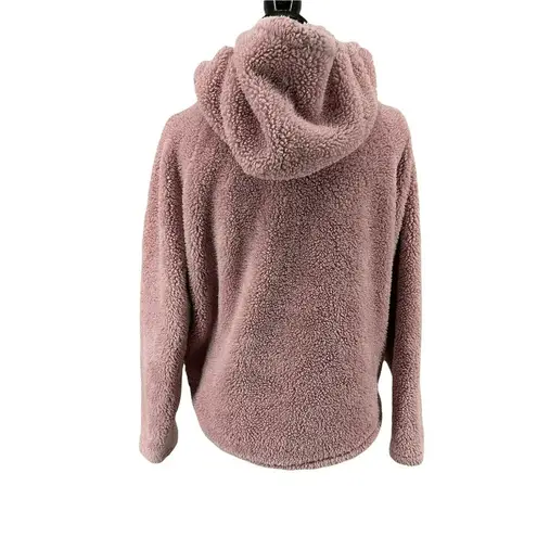 PINK - Victoria's Secret  Womens Pale Pink Teddy Funnel Neck Pullover Jacket Xsmall