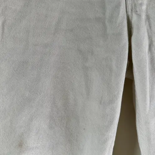 GRLFRND Kiara Straight Leg Jeans Tomboy Fit Button Fly High Rise Waxen White 27"