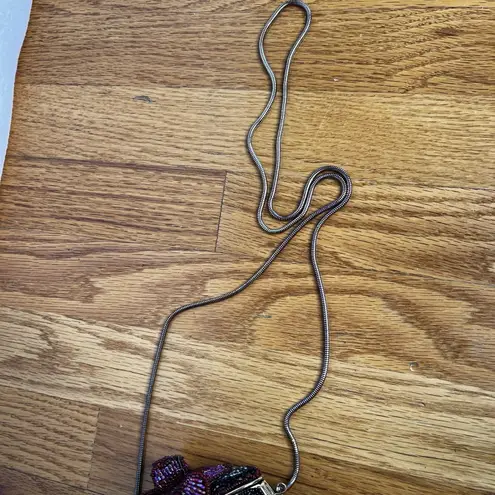 Vintage Handmade Black Beaded Cross Body Bag Purse Evening Gold Strap Clutch