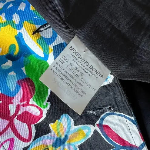 Moschino VTG Jeans Black Floral Blazer size 6