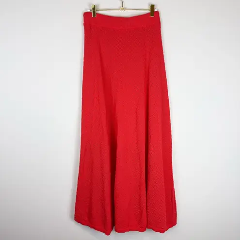 FRNCH NWT Affoue Red Knit Maxi Skirt Size Medium
