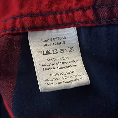 Jachs Girlfriend Pearl Snap Bea Flannel Shirt, Red/Navy Buffalo Check