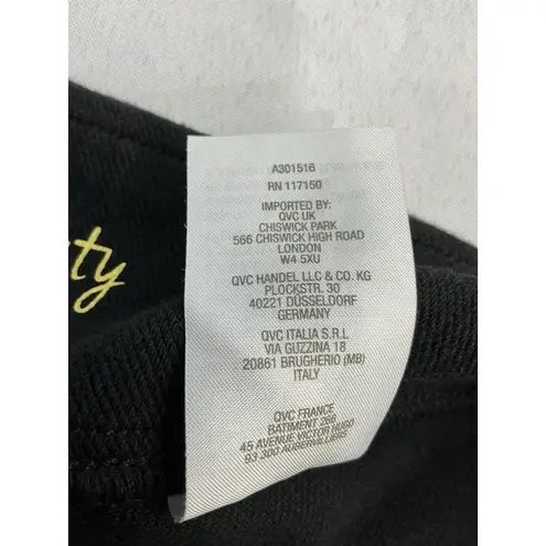 Womans Belle By Kim Gravel Crop Pants 4 P Black Pull On Zipper Accent Pockets Size 4P