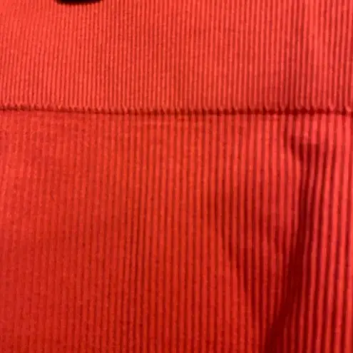 Unbranded Womens Burnt Orange Rust Ribbed Crop Leggings S Small Waist 26” 28”