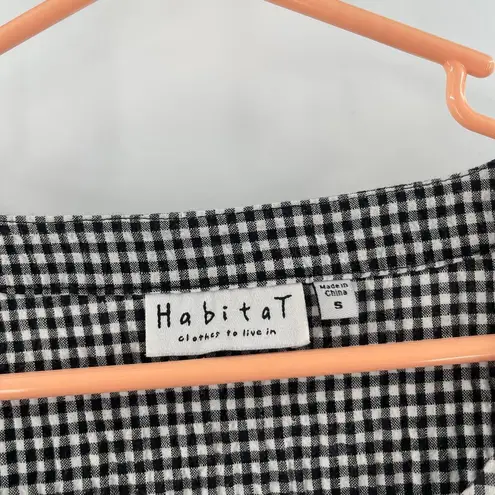 Habitat Tunic Top Small Lagenlook Art To Wear Artsy Gingham Mixed Checks Funky