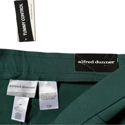 NEW Alfred Dunner Tummy Control Pants Classics Allure Pants Hunter Green 10P