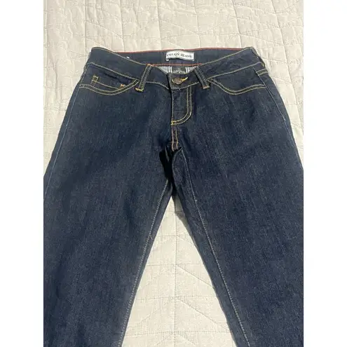 Cello  Jeans Women's Juniors Size 1 Dark Blue Skinny Straight Low Rise Denim Pant