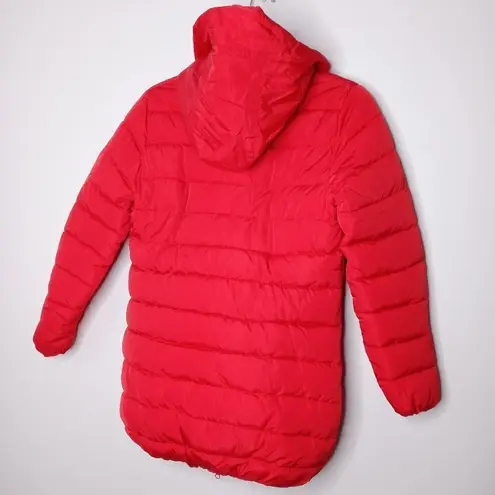 Red puffer coat with hoodie Red Size undefined