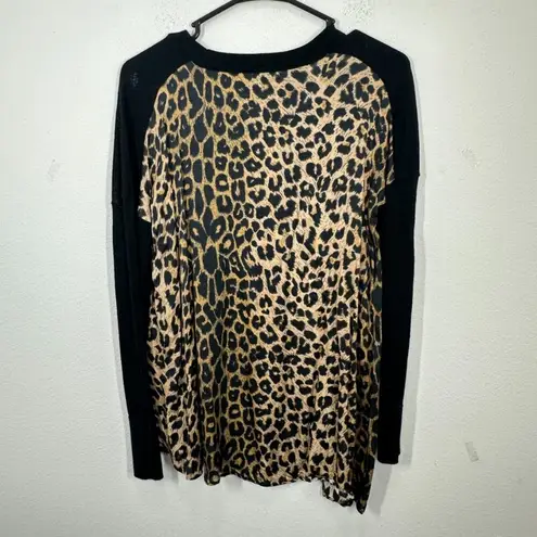 All Saints Black and Brown Crew Neck Sweater