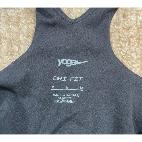 Nike NEW  BLACK YOGA SPORTS BRA SZ MEDIUM M