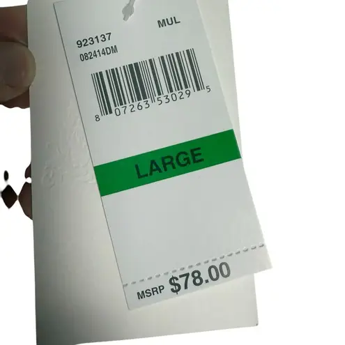 Becca All That Glitter Blue Multicolor Print Halter Tie Back Bikini Swimsuit Top