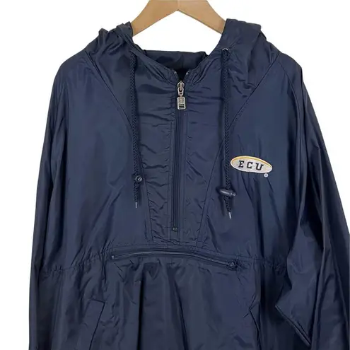 Vintage Y2K Navy Blue ECU East Carolina University Windbreaker Jacket Size Large