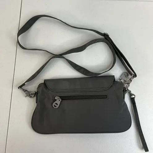 Baggallini Baggalini Monaco Clutch Purse Convertible Travel Crossbody Bag Gray Purse