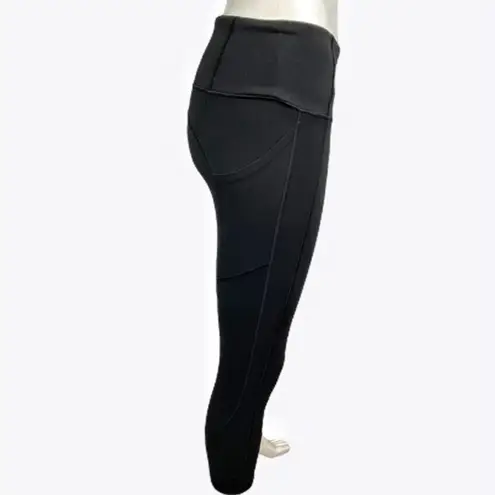 Victoria Sport Y2K Black Pocket Leggings Drawstring Cropped Fit Workout Gym S