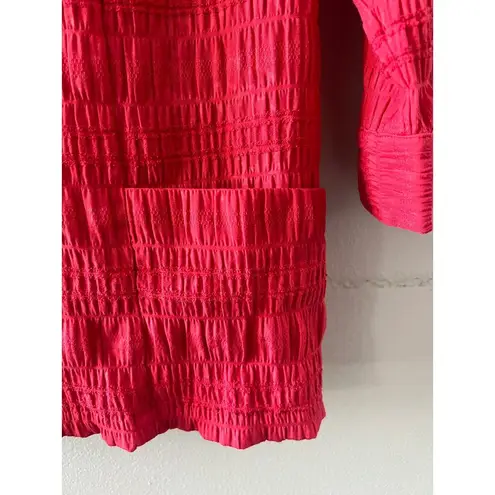 Breckenridge Jacket Women’s Medium Pink Textured Full Zip Coastal Grandma