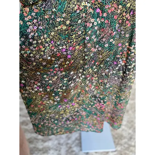 Akemi + Kin Anthropologie Sheer Midi Dress Valencia Ditsy Floral Boho Summer Y2K