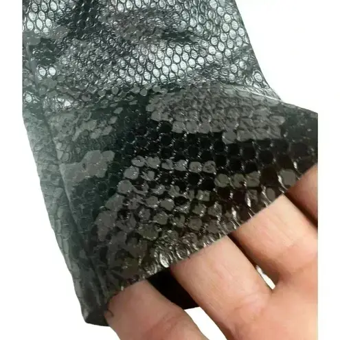 Commando Reptile Embossed Faux Leather Leggings In Gray Snake Skin Size Small