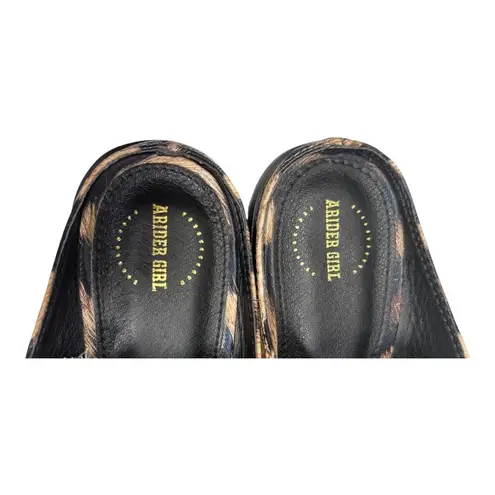 Arider Girl Leopard Print Mule Heels Women’s Size 8.5 Slip