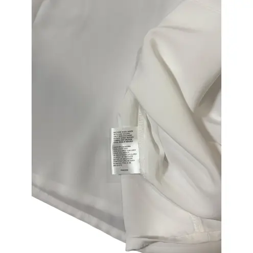 Jaclyn Smith Vintage White Embroidered Blouse With Pearl Buttons Size 14