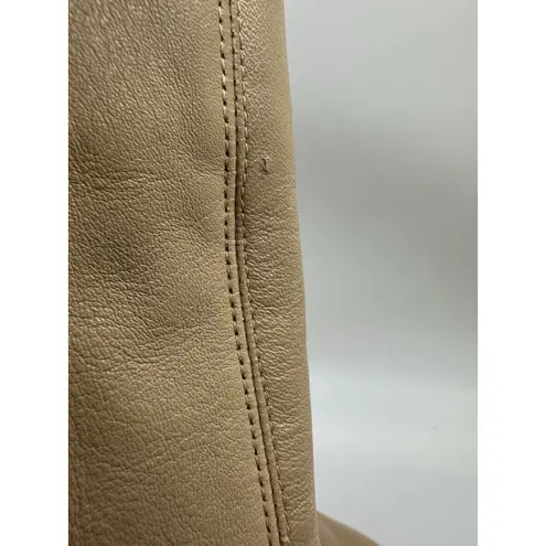 ZARA  Leather Stiletto-Heel Ankle Beige/Tan Boots Booties Size US 10 - Image 10