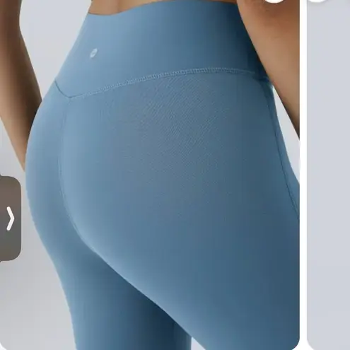 Halara Nwt Light Azure High Waisted Crossover Flare Yoga Leggings size XL.