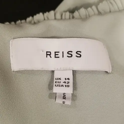 Reiss ππ Thora Pleated Chiffon Dress ~ Aqua US 10
