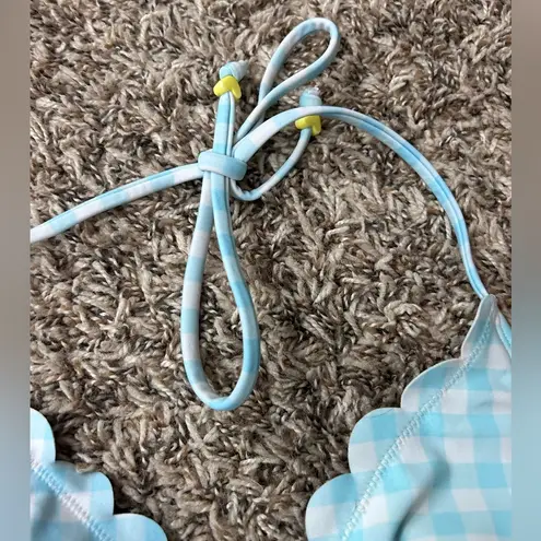 Stoney Clover Lane target X blue and white gingham string bikini top