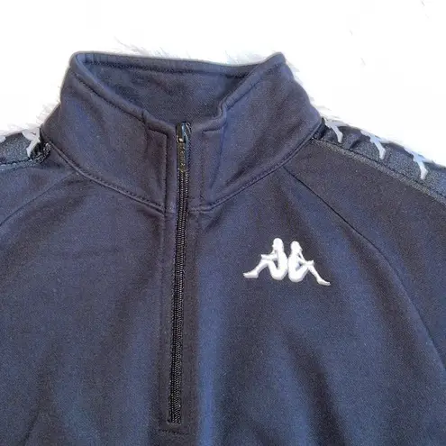 Kappa Black sweatshirt crop top quarter zip. NWOT