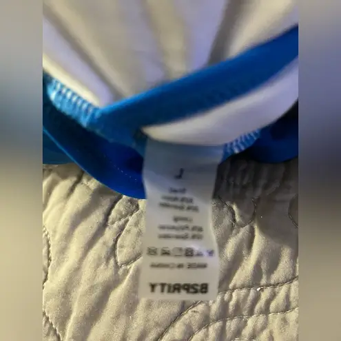 NWT B2prity Blue Women’s Mesh OnePiece Swimdress Tummy Control VNeck swimSuit Size L