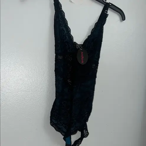 Avidlove One Piece Snap Crotch Teddy Bodysuit Contrast Lace Mini Babydoll Small