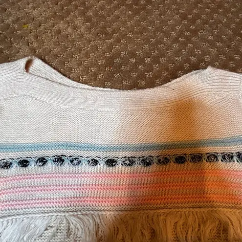 Loft  Fringe Sweater SZ M Boho Officecore Work Casual Trendy Bohemian Lightweight - Image 7