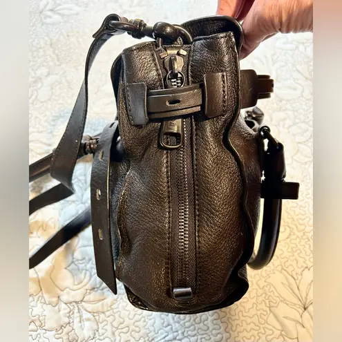 JOY GRYSON Nyla Black Supple Pebbled Leather Purse/Satchel/Crossbody Bag