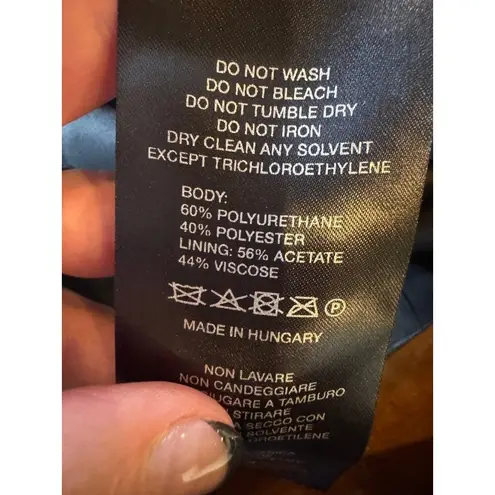 Nanushka Dress Women Large Black Faux Leather Layan Mini NWT Whimsigoth Goth