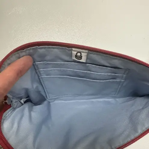 Baggallini Baggalini Gray Silver RFID Security Wristlet Clutch Wallet Travel Errands Casual